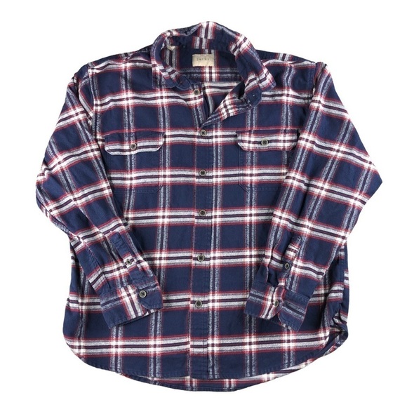 Jachs Mens Heavyweight Button Down Flannel Shirt Jacket - Picture 1 of 8
